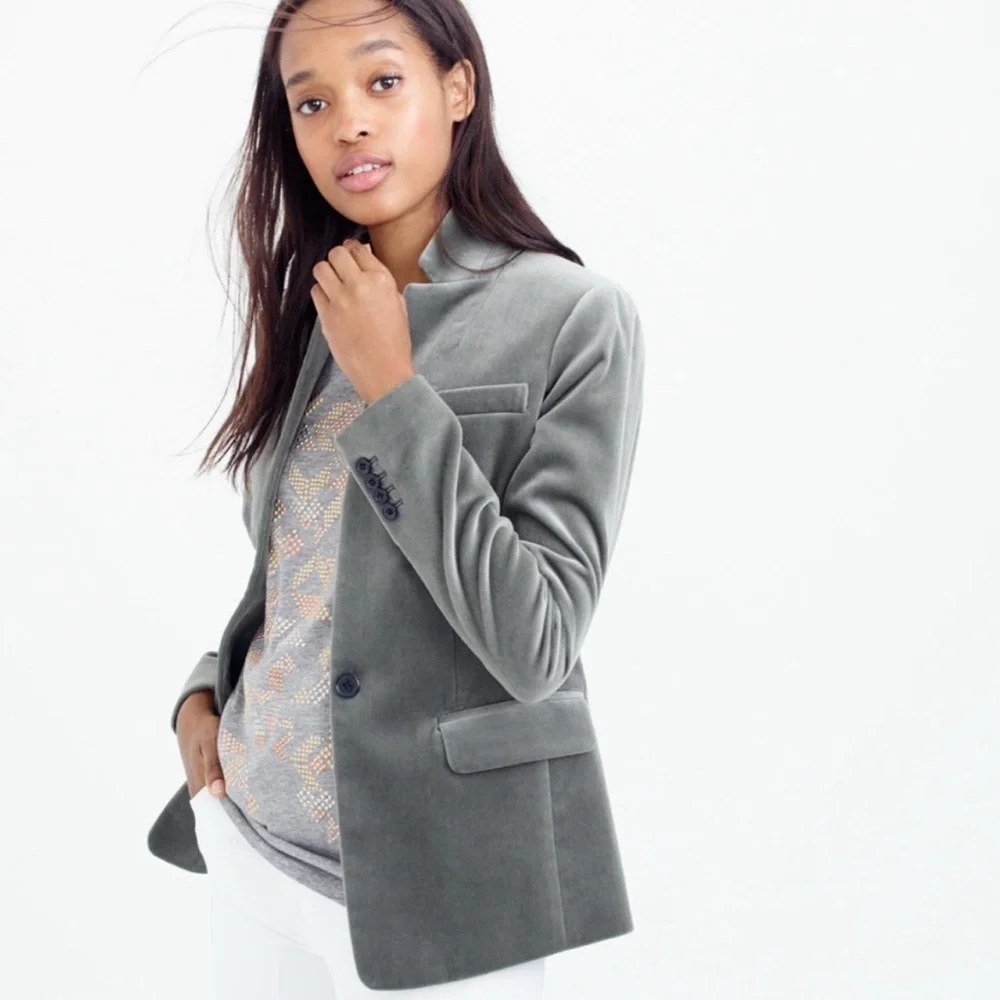 J Crew Regent Blazer Velvet Tall